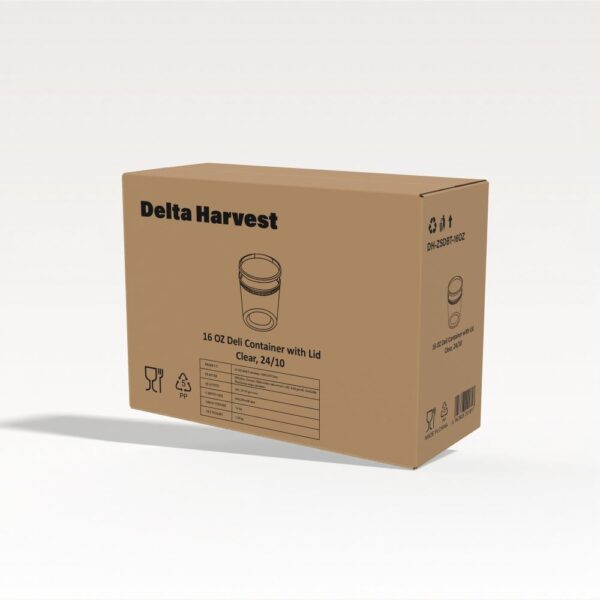 16OZ PP injection deli container with lid 60 Pcs