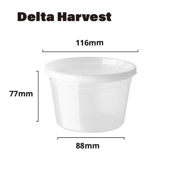 16OZ PP injection deli container with lid 60 Pcs