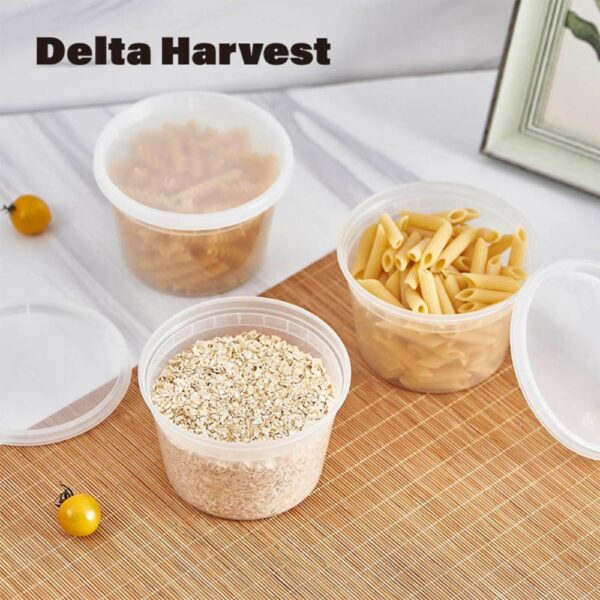 16OZ PP injection deli container with lid 60 Pcs