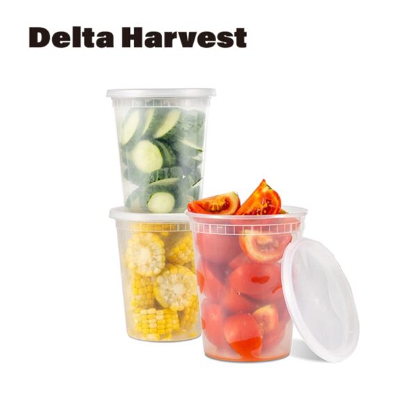 32OZ PP Soup deli container with lld